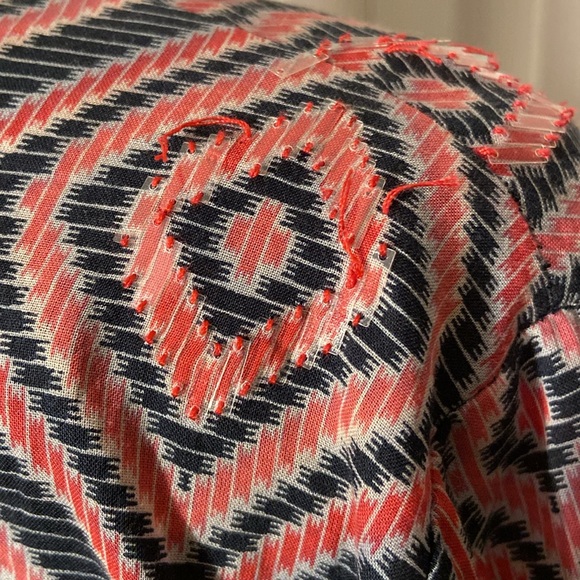 Tory Burch "Stephanie" Geometric Aztec Tunic Blouse Size 6 - Picture 4 of 6